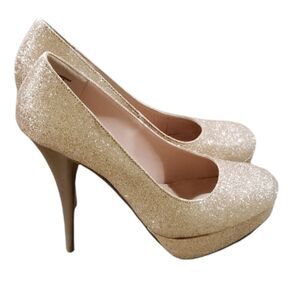 Sparkle platform heels by SM New York
